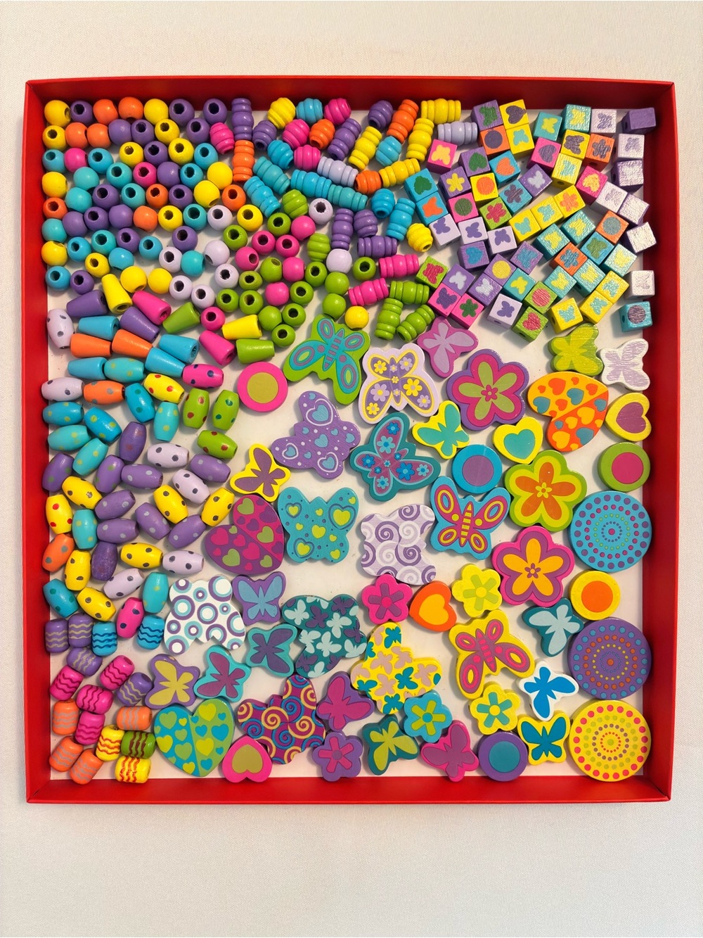 Melissa & Doug Bead Bouquet Wooden Bead Jewelry Craft Kit 300 Beads
